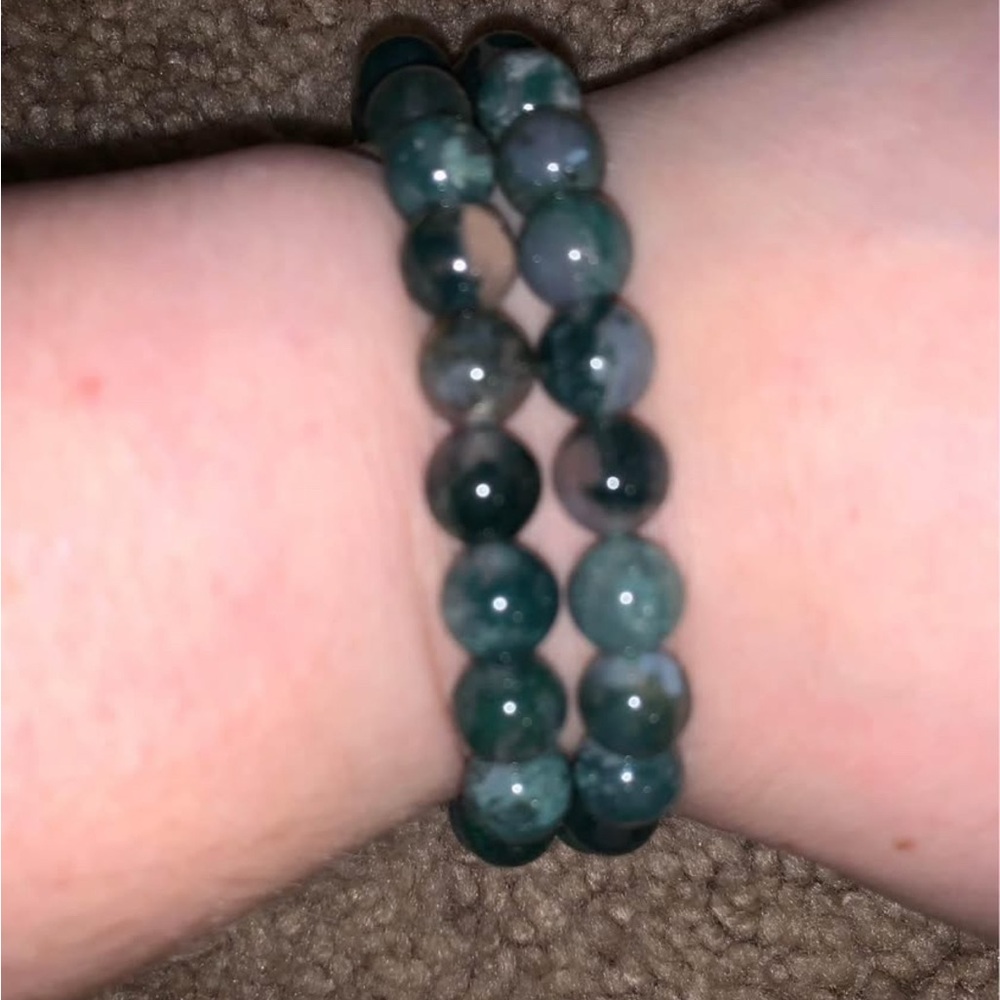 Moss Agate Crystal Bracelet
